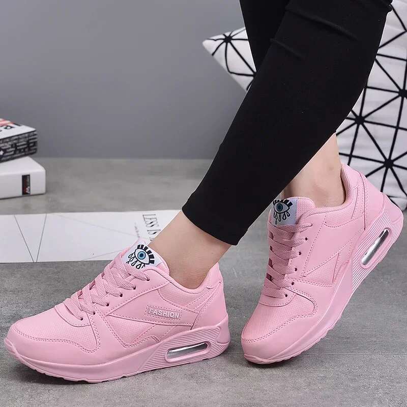 2025 Summer New Women's Designer Fashion Sports Air Cushion Sports Shoes Leather Outdoor Walking and Slow Running Shoes