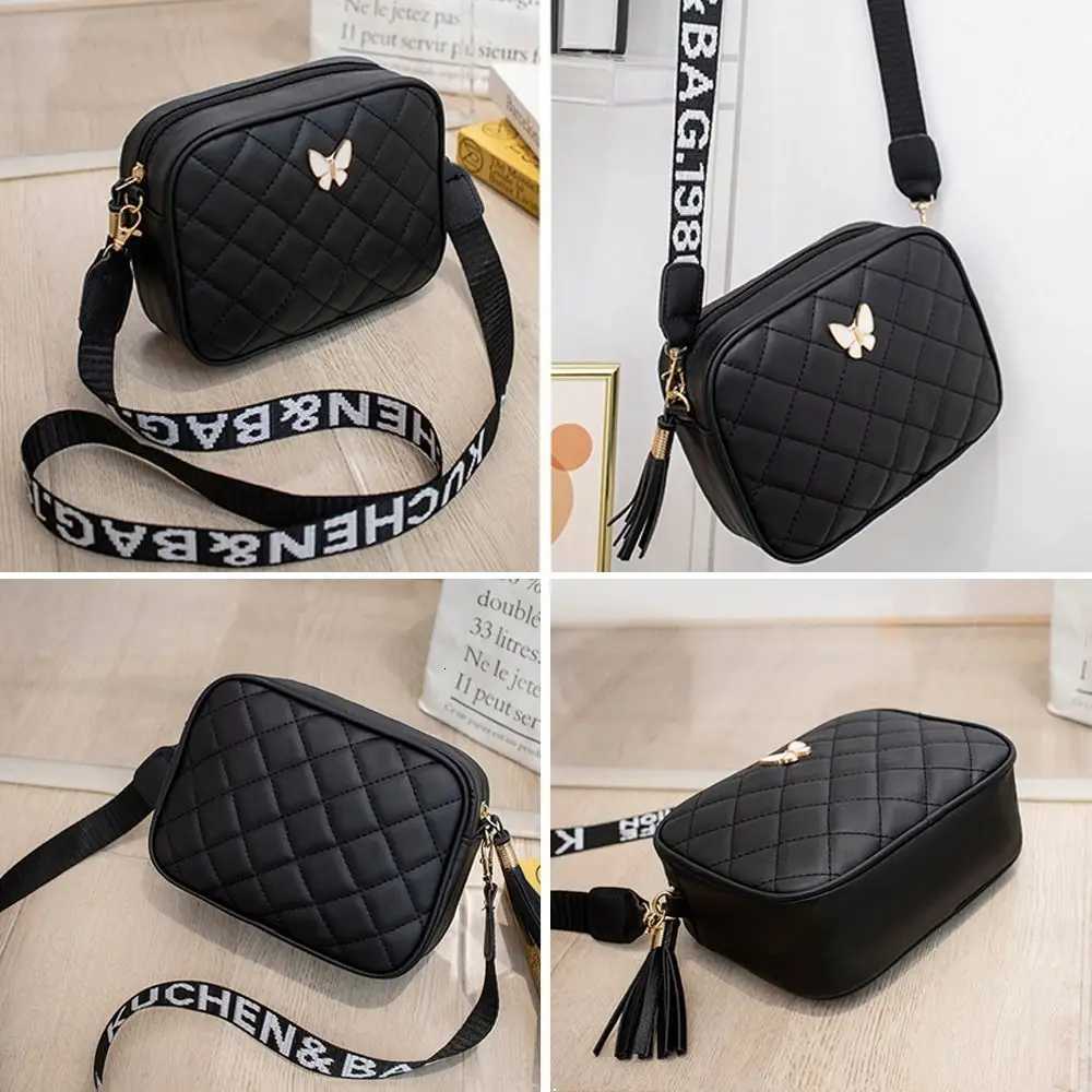 Single Shoulder Womens Handbags Daily Lingge Tassel Accessories PU Leather Messenger Bag Butterfly Tags Crossbody Bag GirlsT2511112