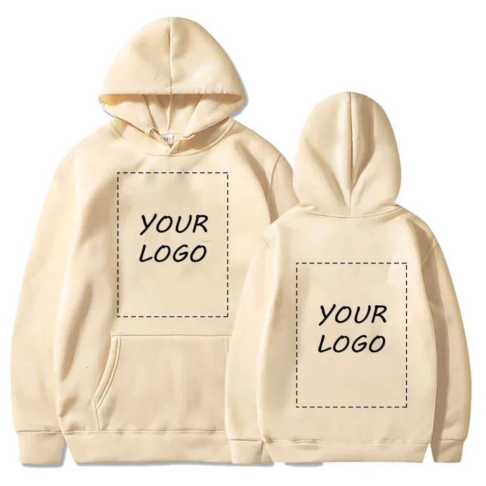 POD customization Hot Sale Custom Hoodie Sweatshirts Men Design Your Fleece Hooded Clothes Women Harajuku Outerwear Y2k Size Hoody XS-3XLT251112