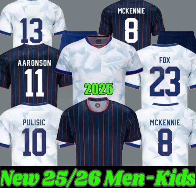 2025 USAS PULISIC McKENNIE Soccer Jerseys America Kids Kit 25 26 Home Away Football Shirts SMITH MORGAN BALOGUN MUSAH ADAMS United States Camisetas