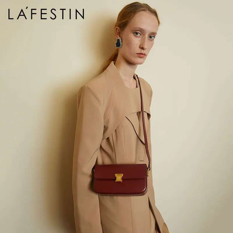 LA FESTIN 2023 New Shoulder Crossbody Handbag Women Leather Small Square Bag Ladies Popular Designer Fashion Bags