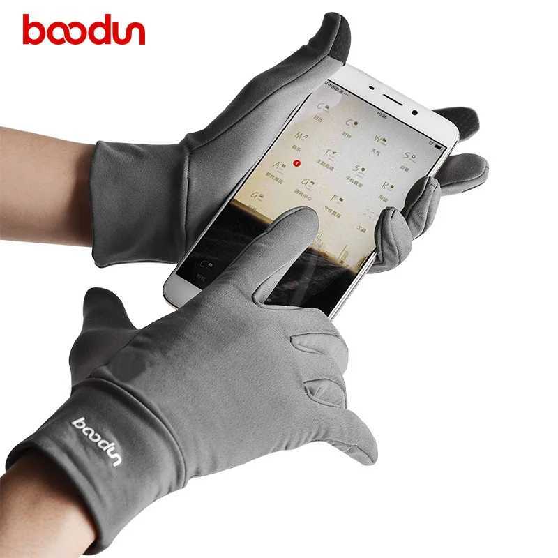 Boodun Riding Gloves for Anti-Slip Full Finger Outdoor Winter Bike Riding Gloves Touch Screen Bicycle Gloves Fishing GlovesC250412