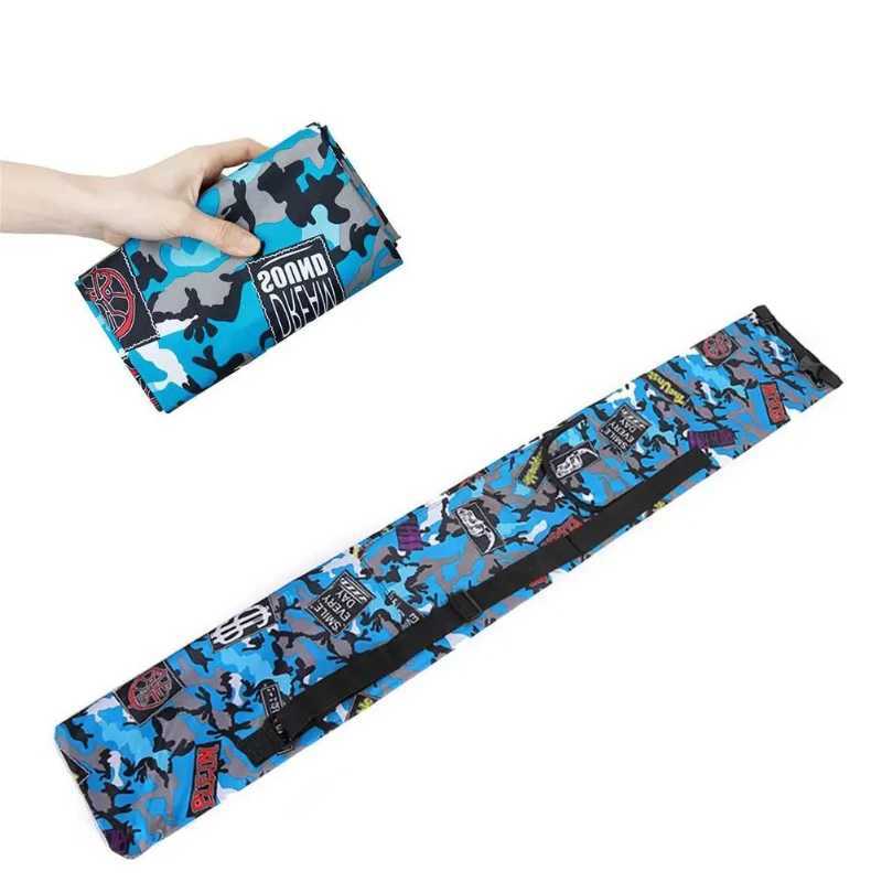 Outdoor Folding Fishing Bag Waterproof Large Capacity Fishing Rod Tackle Storage Bag Oxford Canvas Camouflage Fishing Pole Pouch Z250411
