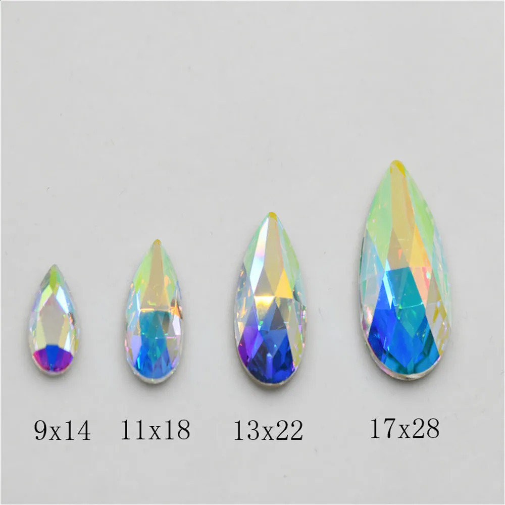 K9 Tears Flat Back Rhinestone Gel Crystal Fancy Stone Facial Glitter Nail Gem 250407