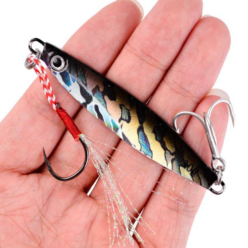 2022 Metal Jig Fishing Lure Weights 7g-40g Trolling Hard Bait Bass Fishing Bait Tackle Trout Jigging Lure Jigs Saltwater Lures Z250411
