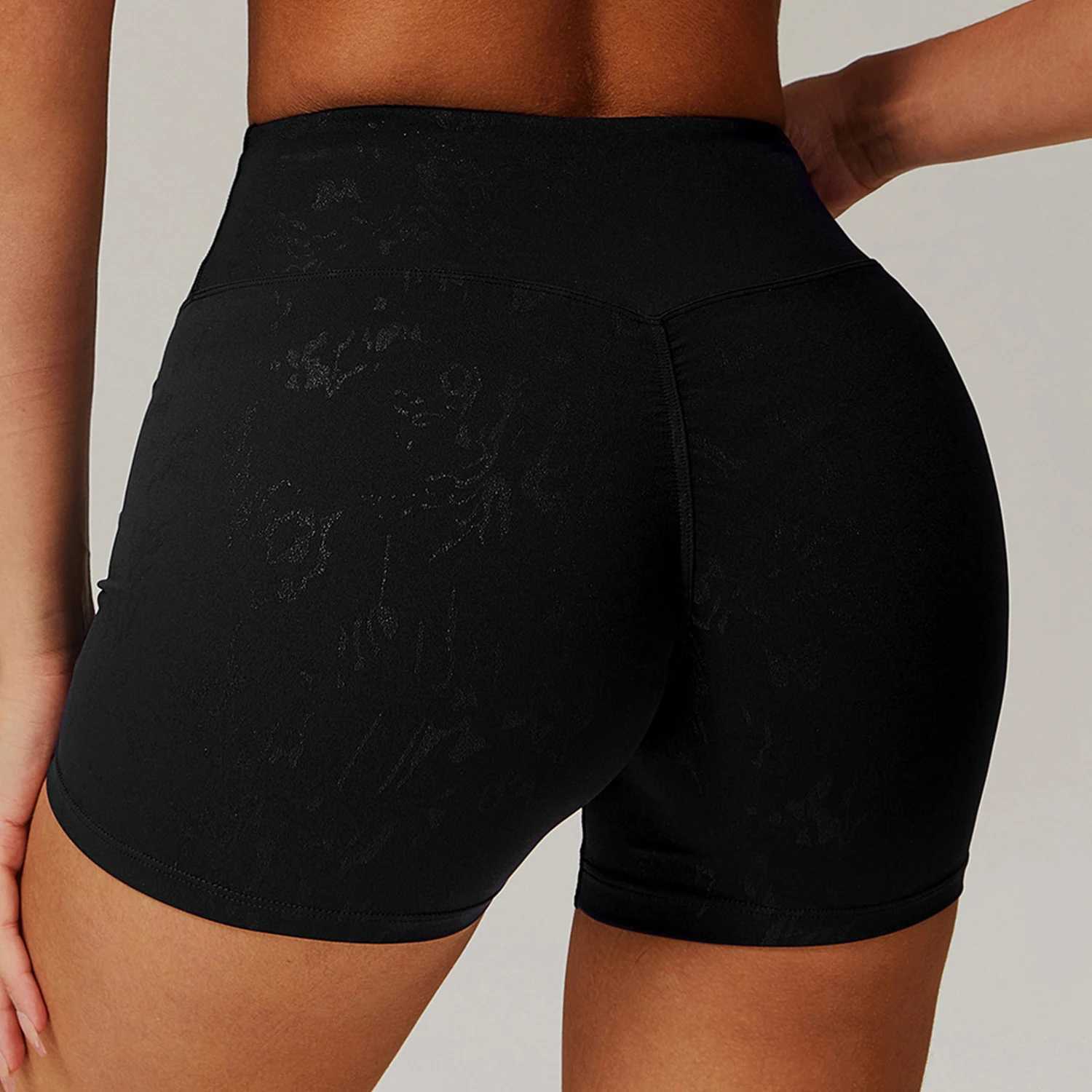 New high waisted fitness shorts yoga enhanced tight fitting shorts for buttocks running push ups buttocks enhanced fitness shorts quick drying shorts 