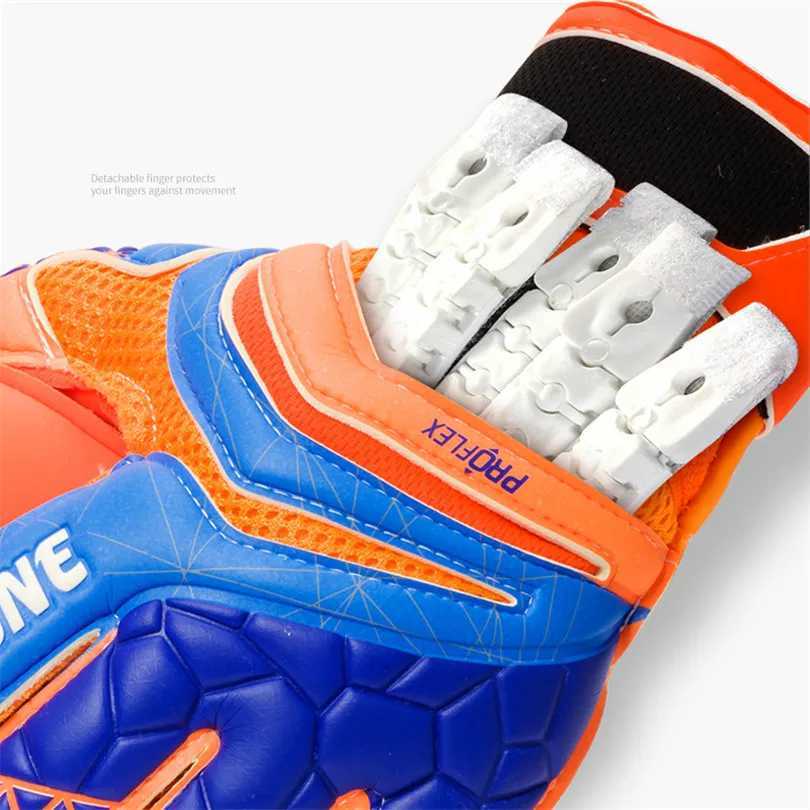 Professional childrens soccer goalkeeper gloves mens and womens soccer goalkeeper gloves anti slip thick latex gloves finger protectorsXJ250412