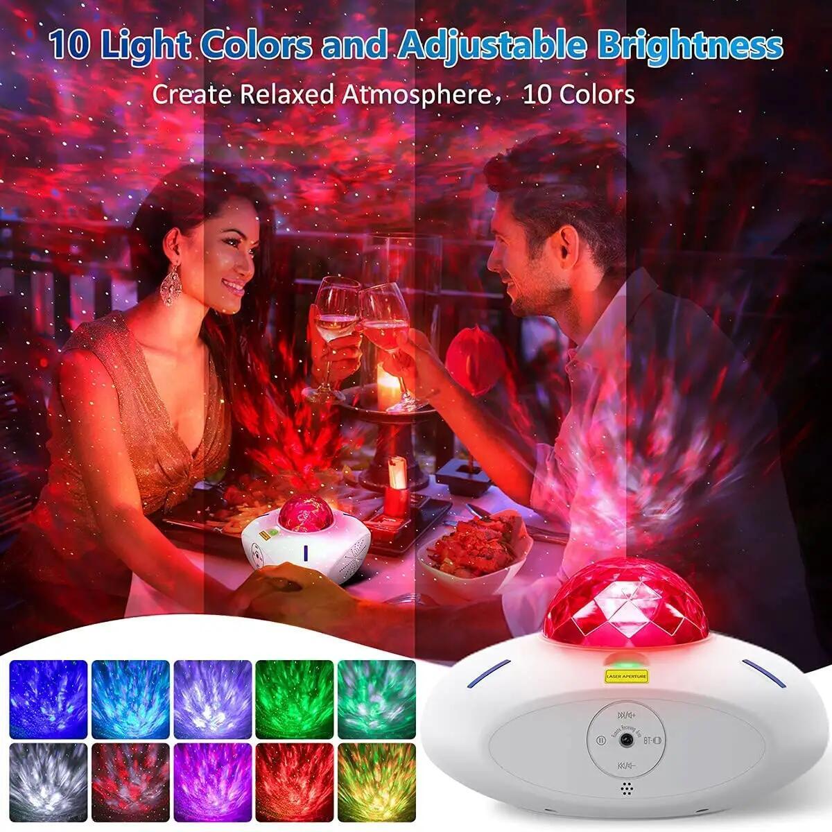 Musical star light Triangle atmosphere light, sleep aid night light, gifts for adults and children, bedroom, room decoration