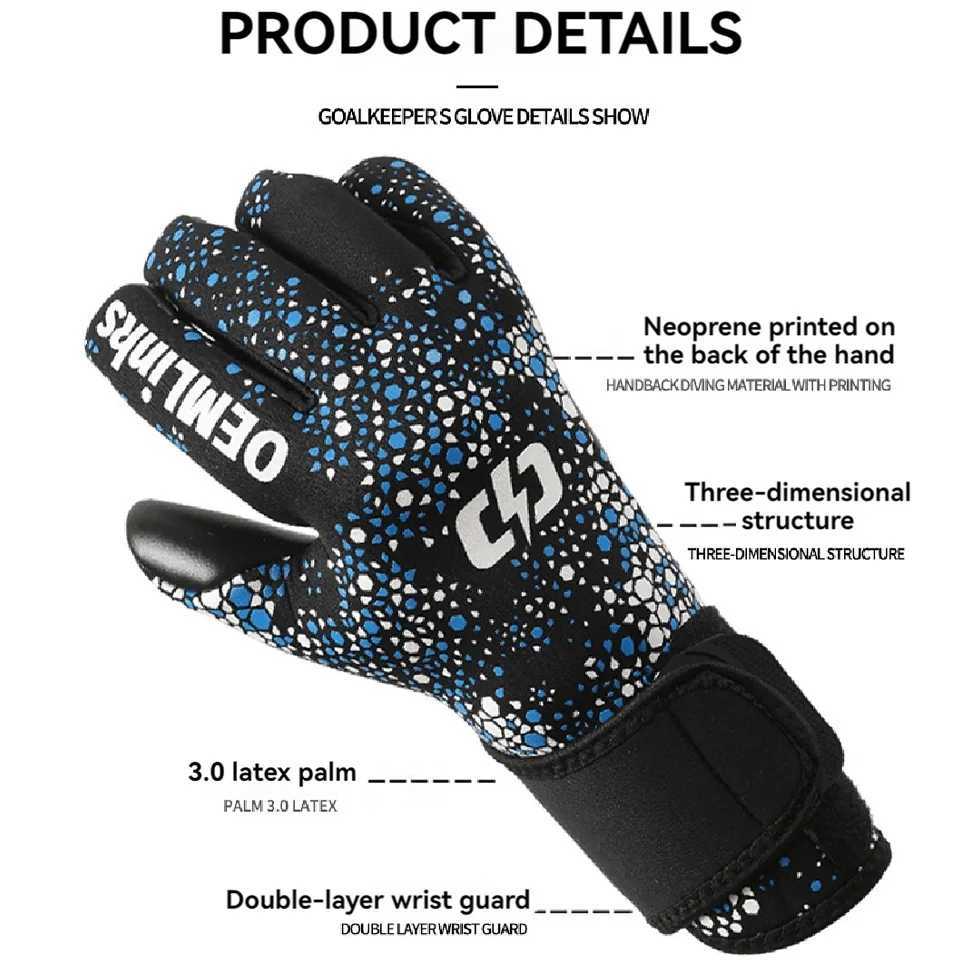 LOOGDEEL Professional Goalkeeper Gloves Football Sports Finger Protect Anti-slip Training Adult Child Soccer Goalkeeper GlovesW251112
