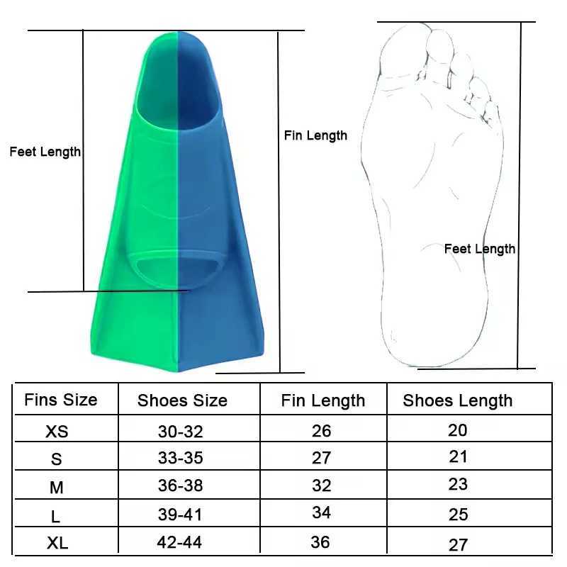 Colorful swimming training fins for summer tourism elastic and soft silicone diving frog shoesY250412