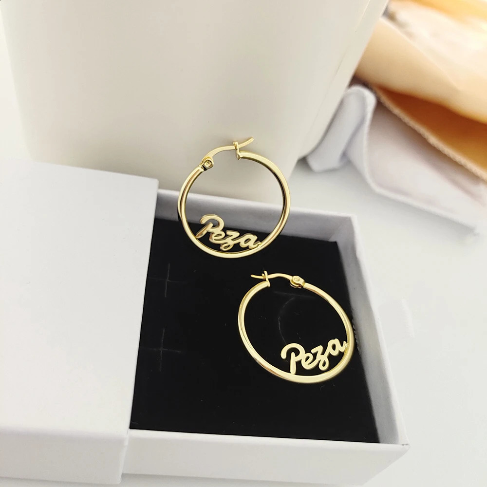 DODOAI 30-100mm Customized Earrings Customized Name Earrings Personalized Earrings with Declaration Words Childrens Jewelry Gifts 250409