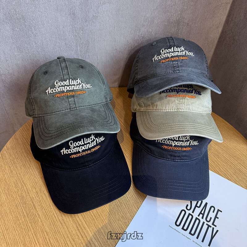 Niche Casual Embroidered Letter Baseball Caps for Women Spring Summer Large Head Circumference Sunbonnet hat Wide Brim Face Slimming Vintage Ball Cap