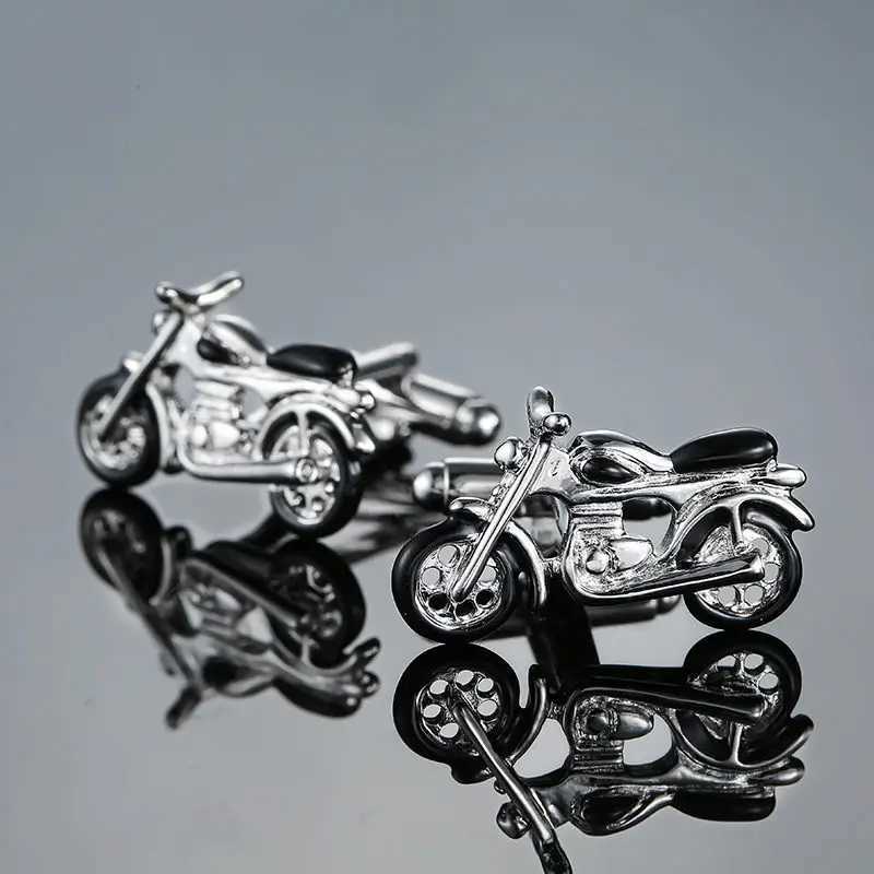 3D motorcycle mens shirt cufflinks brand cufflinks bottons wedding cufflinks high-quality commercial jewelryT250412