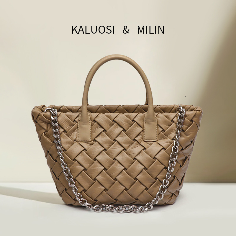 Basket Woven Bag Women's Retro Fashion PU Leather Handbag Designer Crossbody Bag