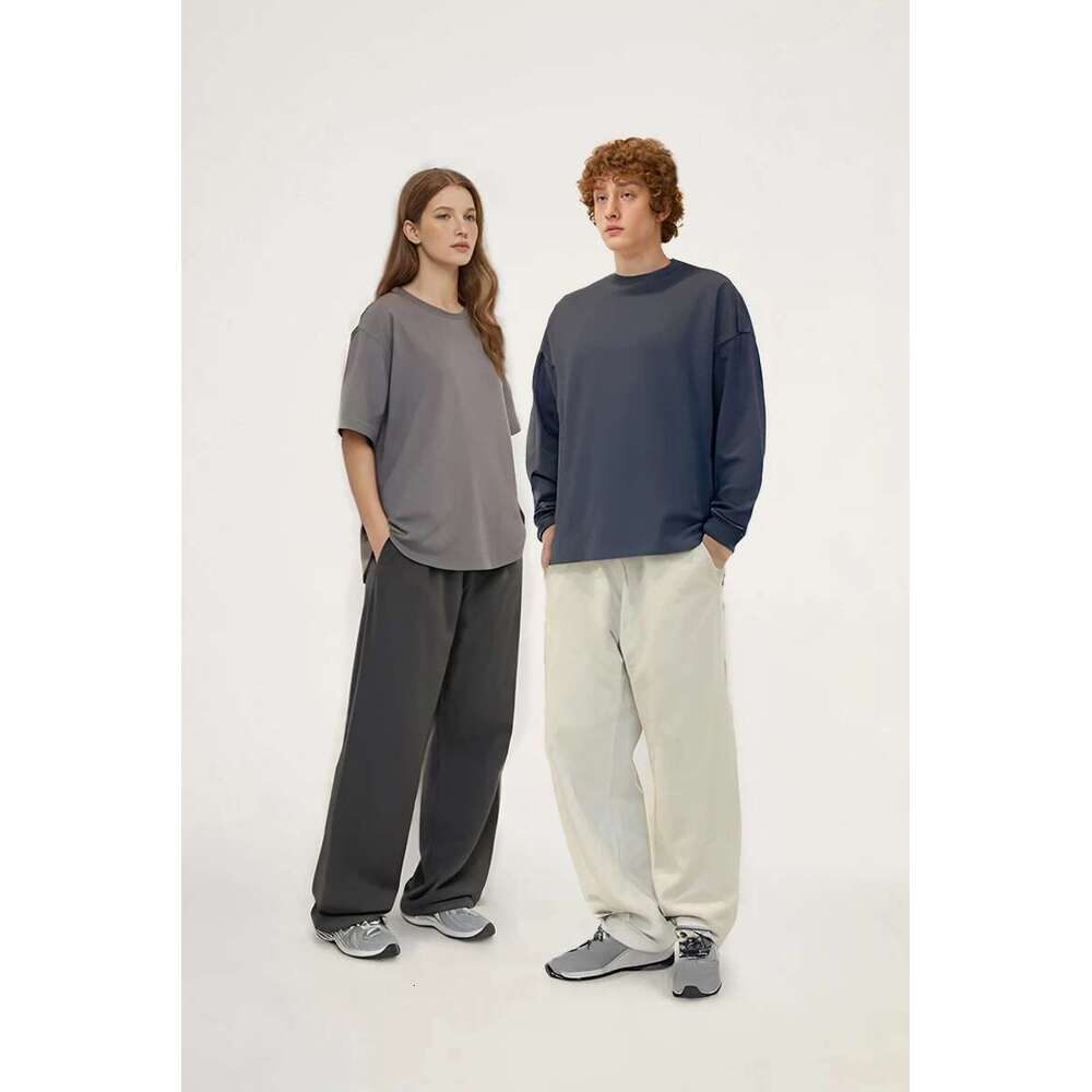 Heavyweight Straight-Leg Sweatpant Unisex Trendy Loose Fit Casual Trousers