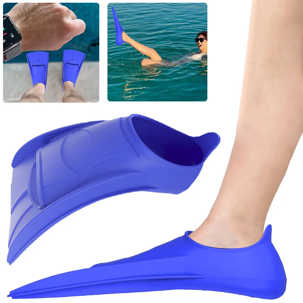 Swimming Training Fins Silicone Swim Fin Non Slip Swimming Flippers Portable Diving Shoes for Kids Girls Boys Adults 250411