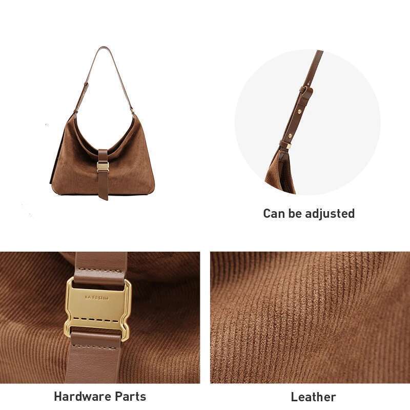 LA FESTIN Original Tote Large Capacity Shoulder Crossbody New 2023 Women's Bag Suede Ladies Leather Messenger Bag