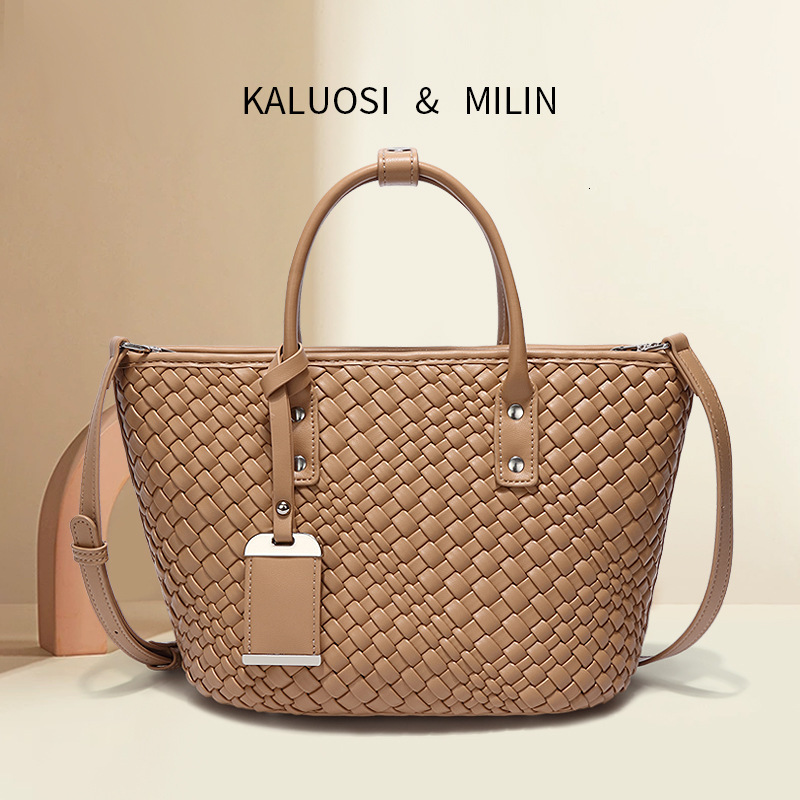 Woven Bag Women's Vintage Fashion Large Capacity Tote Bag Designer Single Shoulder Crossbody Tote Bag