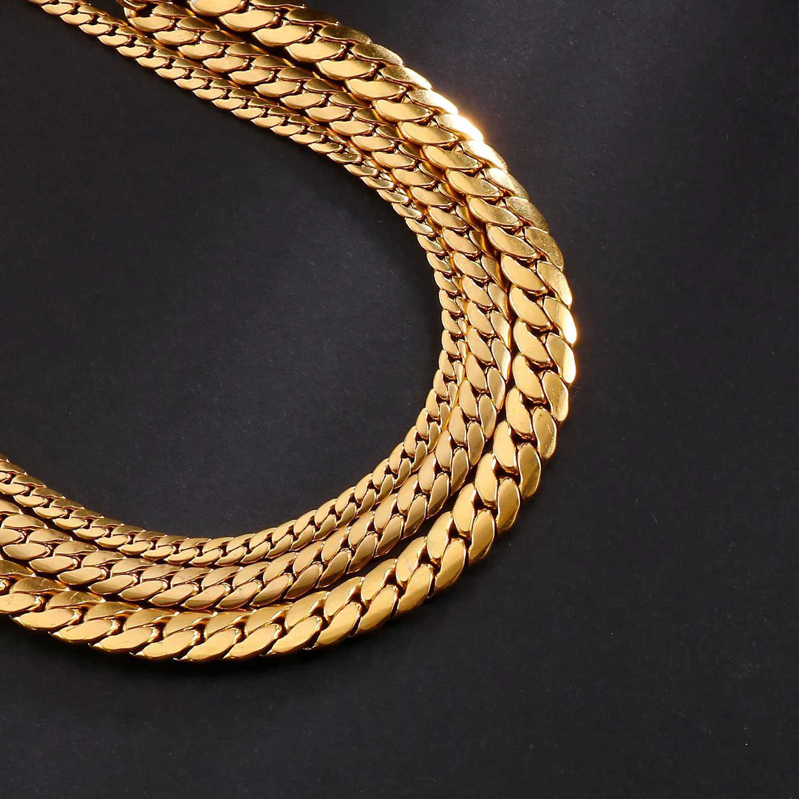 4/5/7mm Snake Chain Shiny Polished Link Couple Bracelet Simple Stainless Steel Trend jewelryC250411