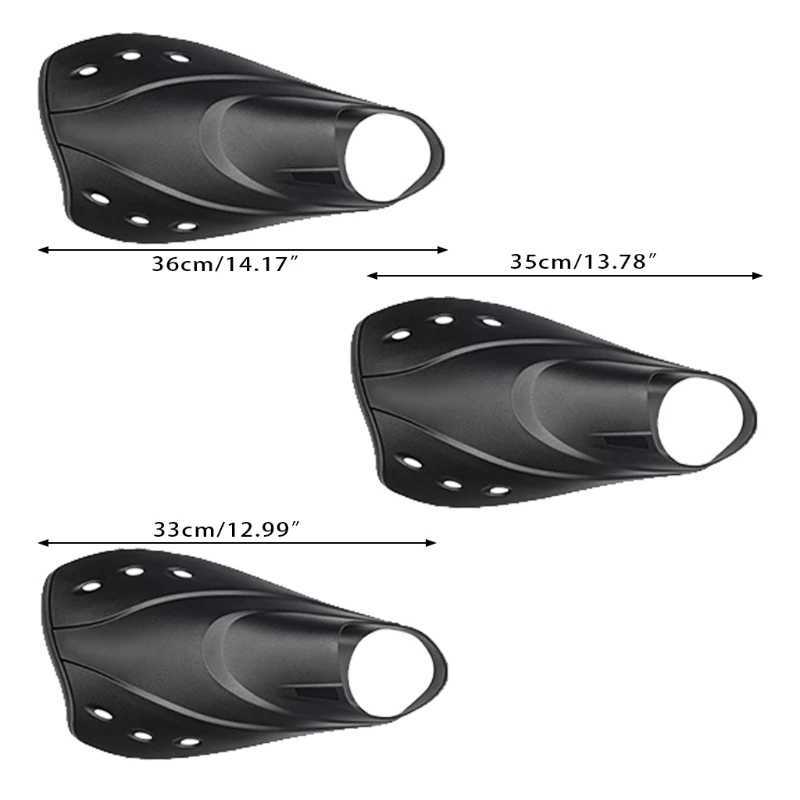 Adult short light full foot pocket travel size short blade fin flap used for snorkeling scuba diving swimming and direct transportationY250412