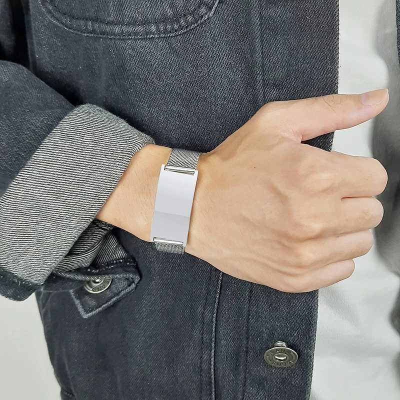 Vnox 10/16mm Adjustable Bracelets for Men Women Mesh Band Stainless Steel Metal Unisex Casual JewelryC250411