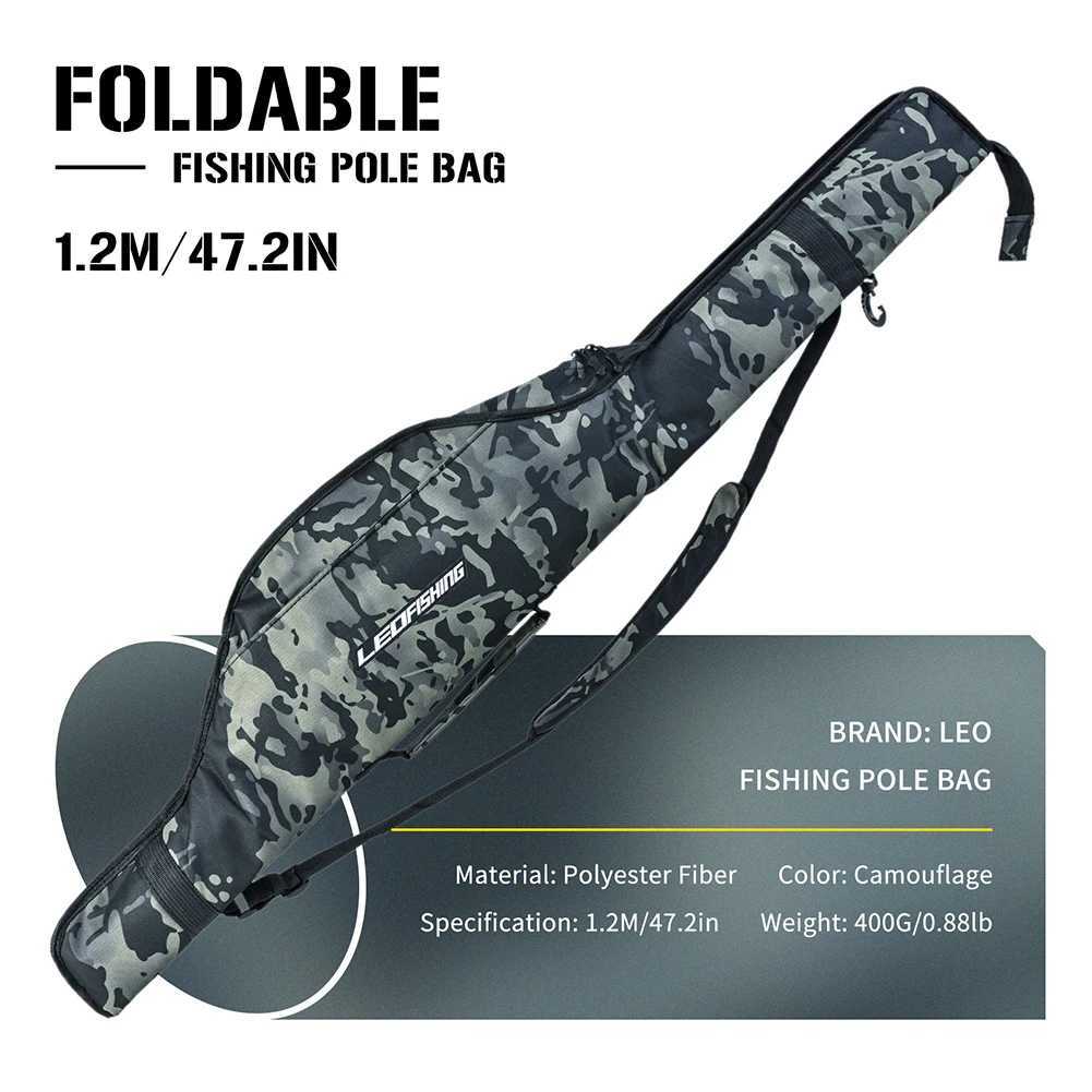 120/140/160CM Fishing Bag Portable Folding Fishing Rod Storage Bag Fishing Pole Gear Tackle Tool Carry Case Carrier Fishing Tool Z250411
