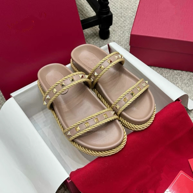 Elegant Ladies Summer Footwear Designer Hemp Woven Wedge Sandals with Cross Strap slippers Comfort Fit Luxury Womens Hemp Woven Chunky Heel Sandals Black sandals