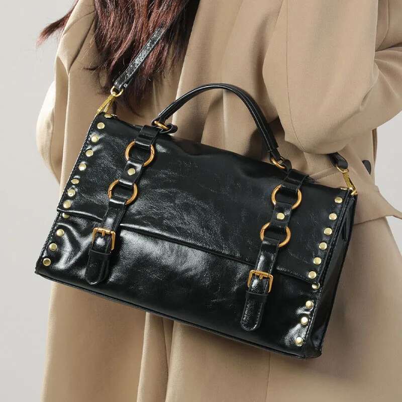Artificial Leather High Capacity Designer Lady Crossbody Messenger Purse Briefcase Handbags Shoulder Bag