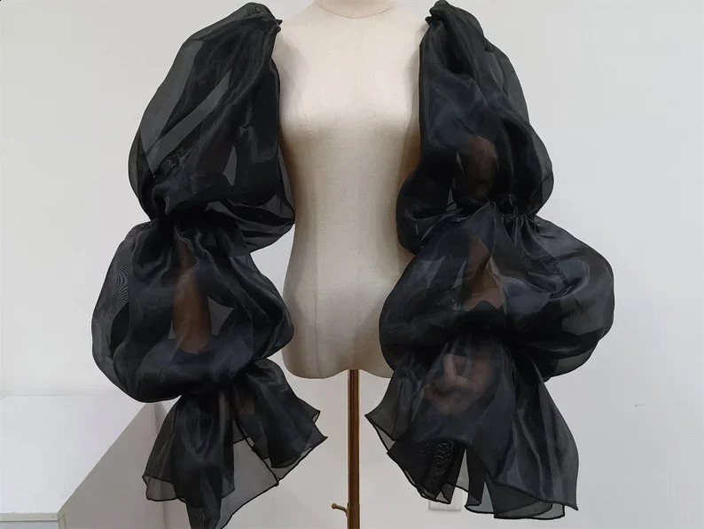 Organza Party Sleeves Formal Gloves Puffy Ruffles Wedding Sleeves Bride Accessory Special Ocn Accessories 250408