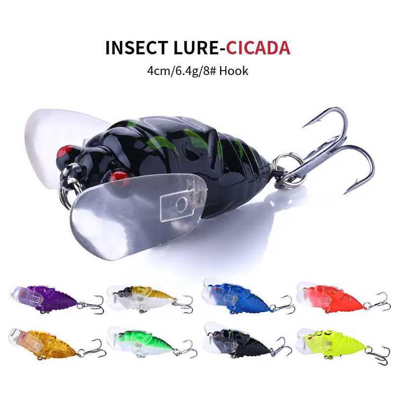 HENGJIA 1pcs Fishing Lure Bass Cicada Pesca 6g 4.2cm Simulation Insects Hard Bait Crankbait Fishing Wobblers Tackle Z250411