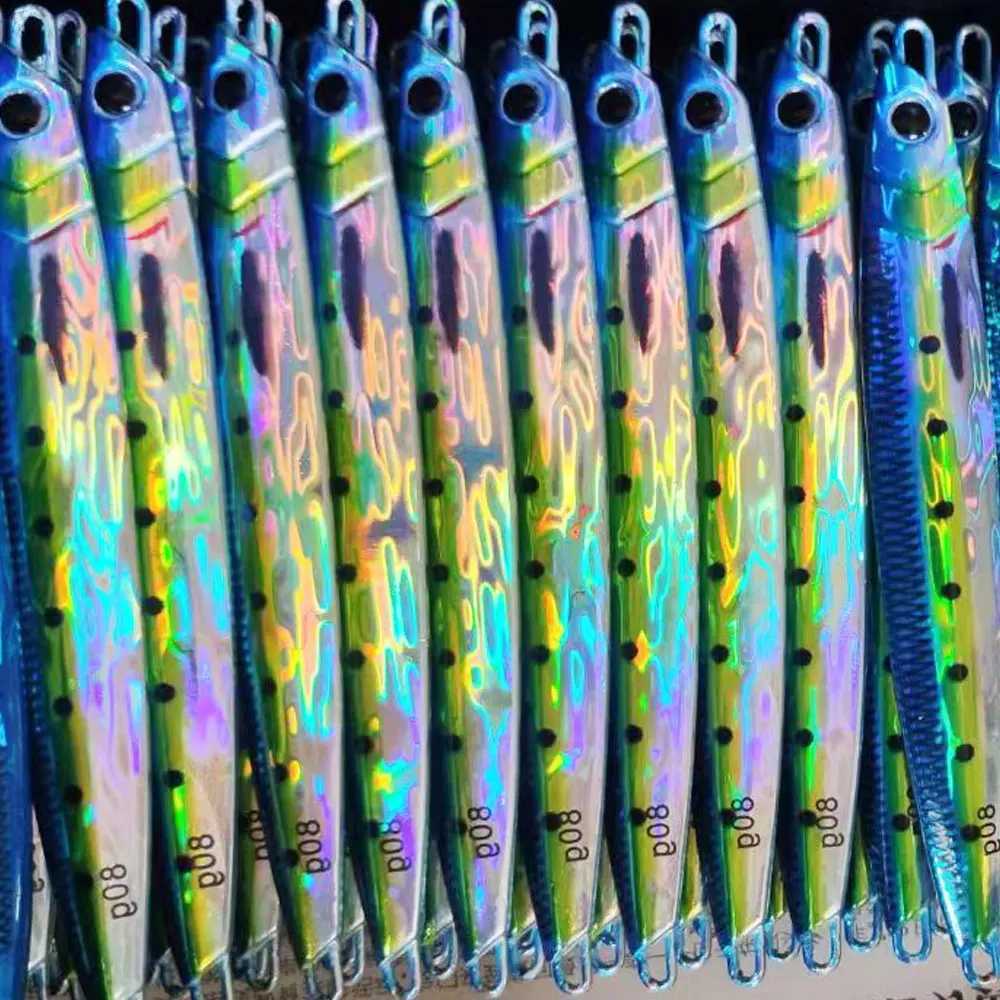 1PC Slow Falling JIg Lure 60g80g120g150g200g250g Fishing UV Jig 3D Print Angler Metal Hard Bait Sinking Jigging Pesca Bait Z250411