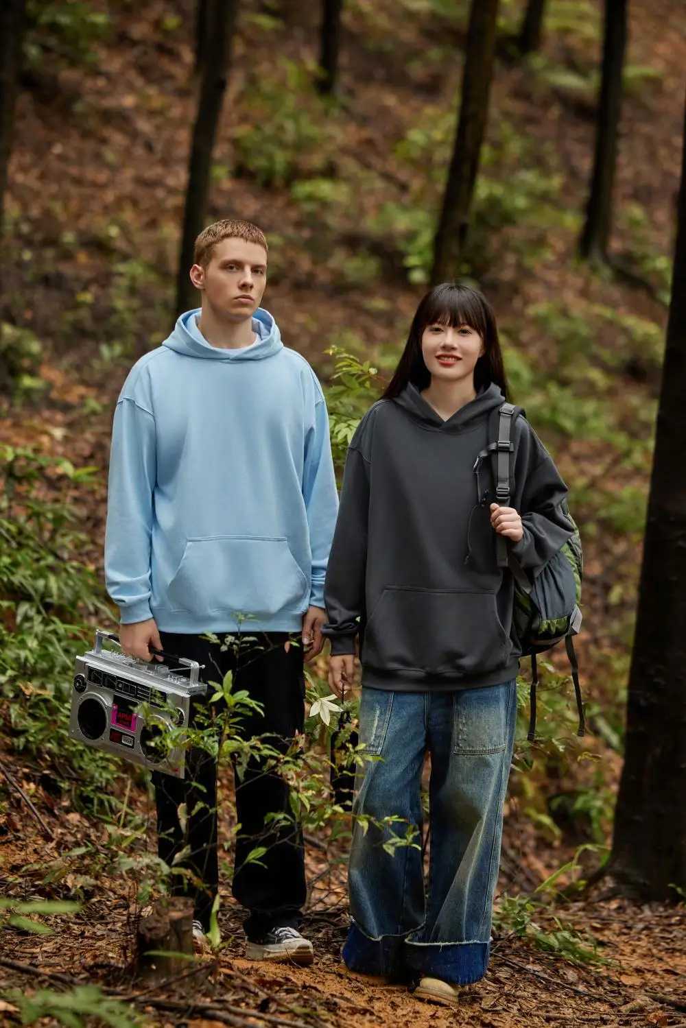 POD customization DIY Custom 450gsm Cotton French Terry Oversized Drop Shoulder Hoodie Men Grey Blue Street Wear Hip Hop Comfortable HoodieT251112