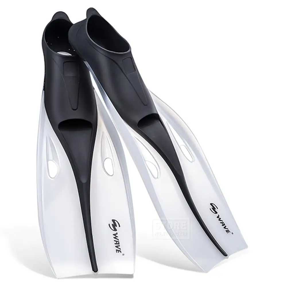 Professional swimming fin adult portable scuba diving long silicone inflatable water sports equipment diving flip coverY250412