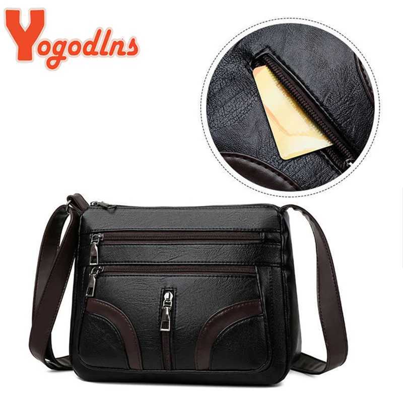 Yogodlns Vintage Shoulder Bag For Women PU Leather Crossbody Bag Multifunction Messenger Bag Small Square Bag Mommy Handbag sacW251112