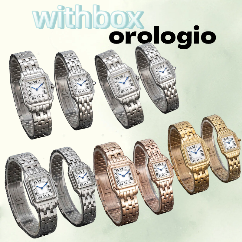 watchsQuartz watch, all stainless steel, sapphire crystal, stylish and trendy, dimensions 22-30/27-37with box