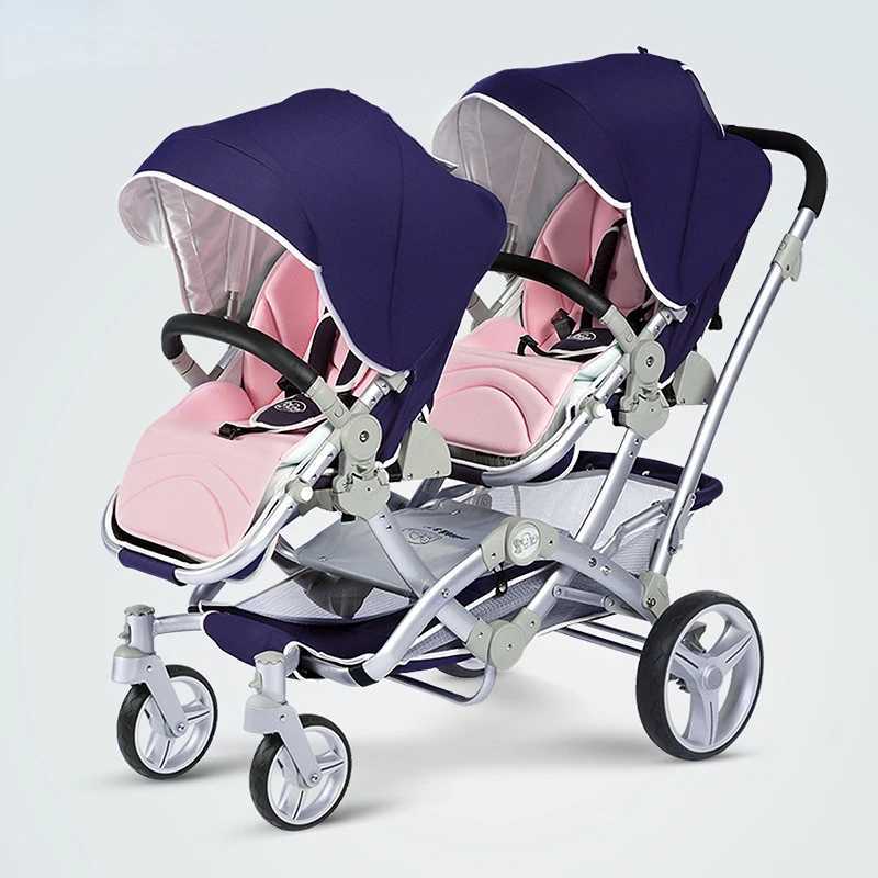 Luxury baby strollers can sit or lie on high landscape Plam lights and shock-absorbing folding baby stroller accessories W250411