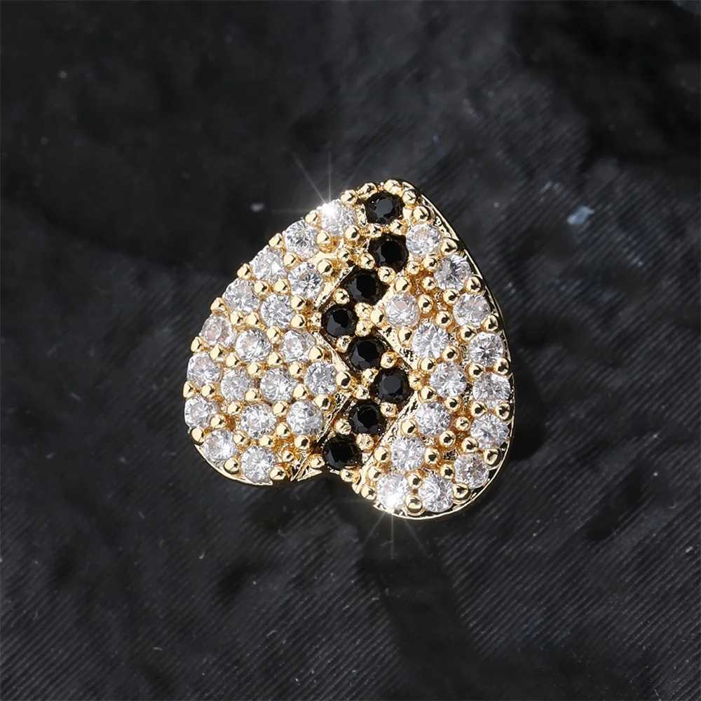 1 piece of single heart broken pattern ice out teeth Grilz detachable teeth grill teeth punk teeth cap W250412