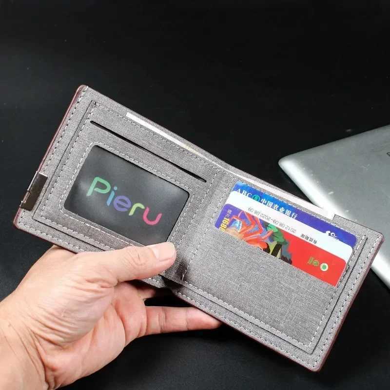 New minimalist and portable denim wallet fashion version suitable for men with large capacity and foldable multi card slots Z250411