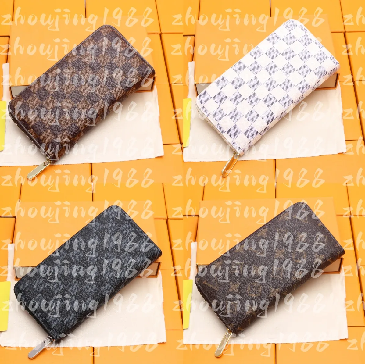 Designers Wallets Purses Fashion Short ZIPPY Wallet lady Monograms Classic Zipper Pocket Pallas Bag Zip Coin Purse with out Box