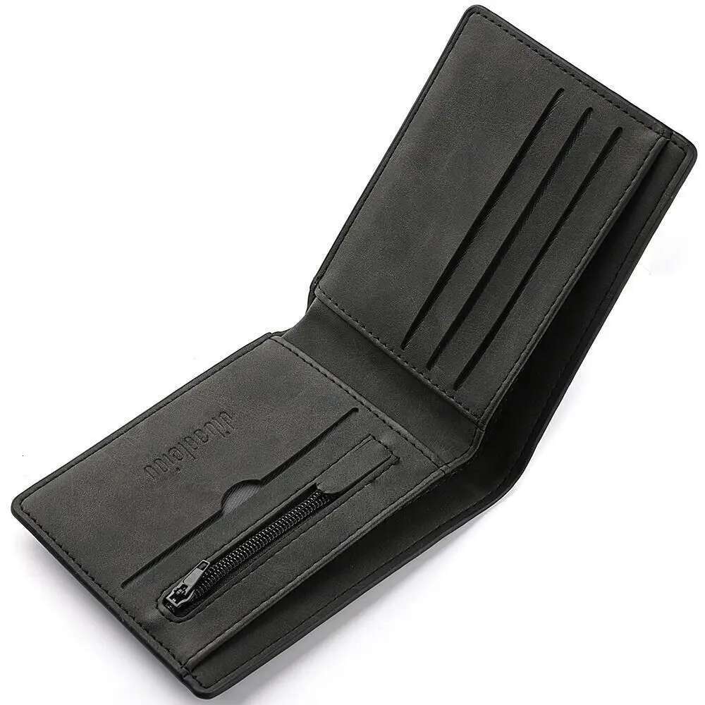 Multi-card Slot Men Wallet Fashion Folding Large-capacity Coin PU Leather Short Purse ddmythur