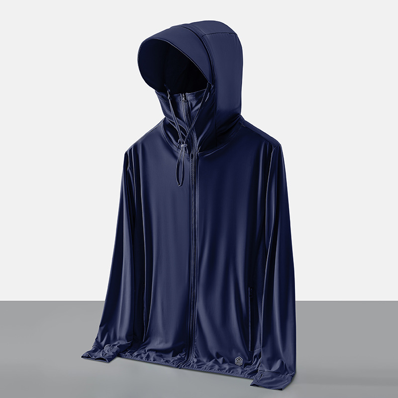 Upf50 Uv Resistant Skin Clothing Summer Outdoor Sun Protection Clothing Ice Silk Elastic Windbreaker Jacket Mens and Womens Sun Protection Shirts