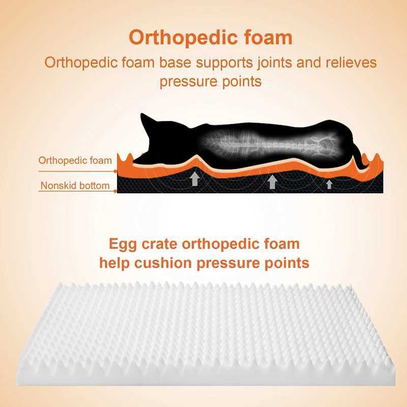 Benepaw Orthopedic memory foam dog bed suitable for small medium and large dogs durable and comfortable pet pad removable cover dog pad X250412