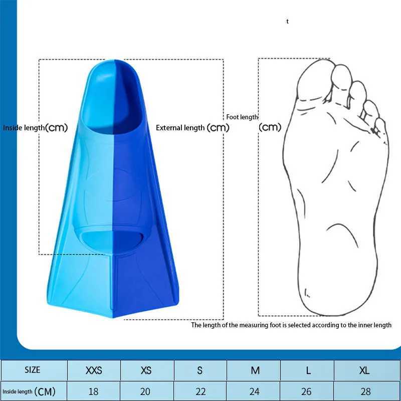 Professional swimming flip cover silicone flip cover childrens diving frog training diving equipment silicone frog shoesY250412