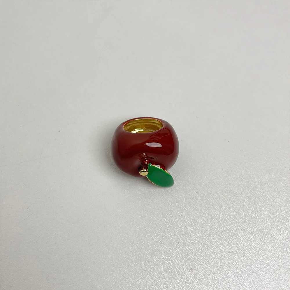 Vintage enamel drip oil ple dry short and chubby ring suitable for girls cute exquisite and unique Y2K jewelry giftXJ250412