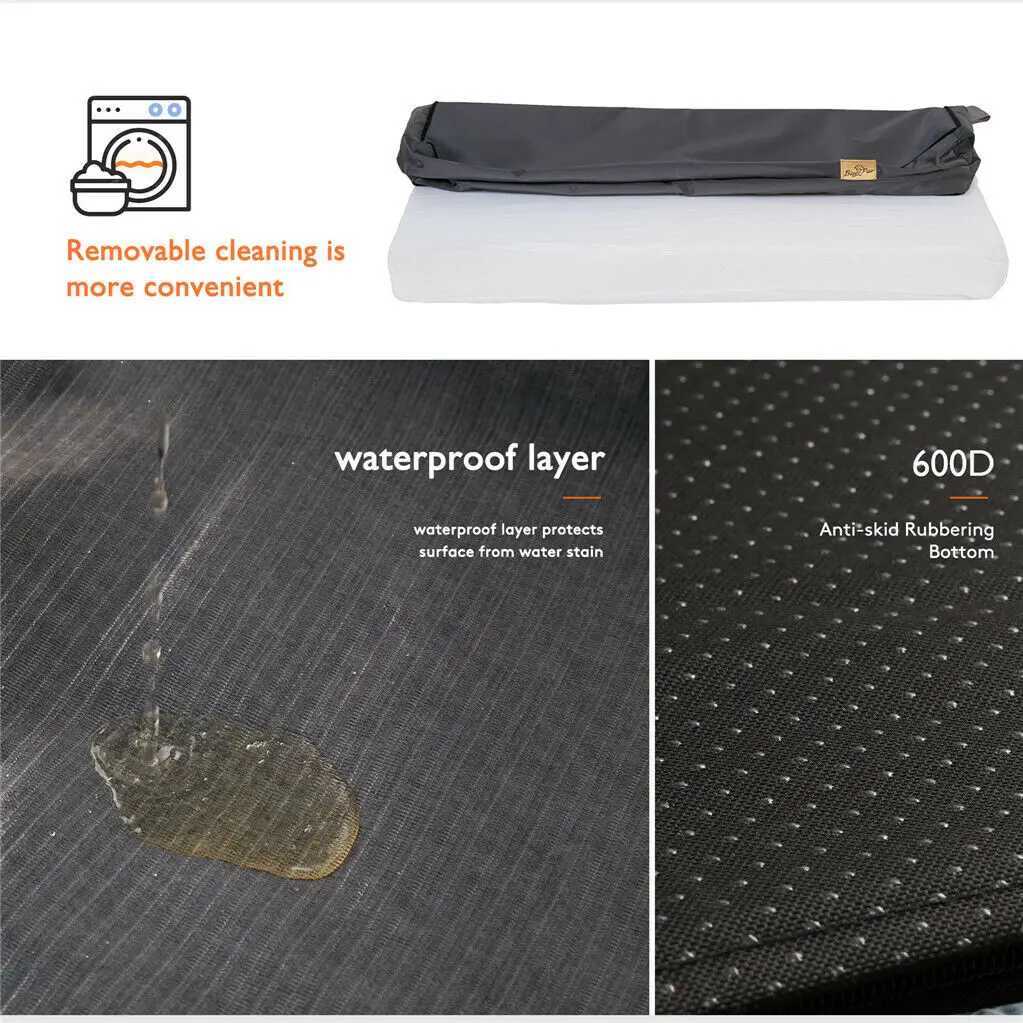 M L XL 2XL Dog Bed Giant Pet Orthopedic Bed Memory foam Base Flat noodles Matte Mat with Washable Cover Waterproof X250412