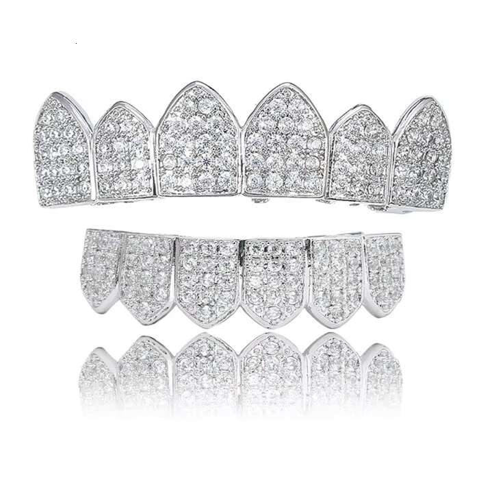 Custom Teeth Custom VVS Baguette Grillz Silver 925 Custom Moissanite10 Top 10 Bottom Grillz Moissanite VVS Moissanite Grillz
