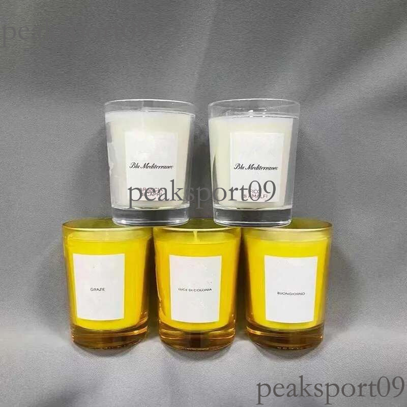 Hiqh Quality Brand Incense 200G Buongiogno GRAZIE Fico Amalfl Arancia Di Women Solid Lasting Fragrance Good Smell Less Scented Candles Perfume