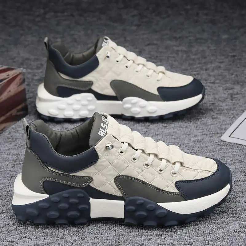 Mens orthopedic lightweight sports shoes sports running casual dad shoes mens Versatile Elevated anti slip thick sole W250412