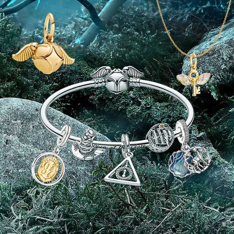 Potter Charm Bead Harrys Hot Series 925 Sterling Silver for Women Original 925 Bracelet Bangle Pendant DIY Jewelry Gift W251112