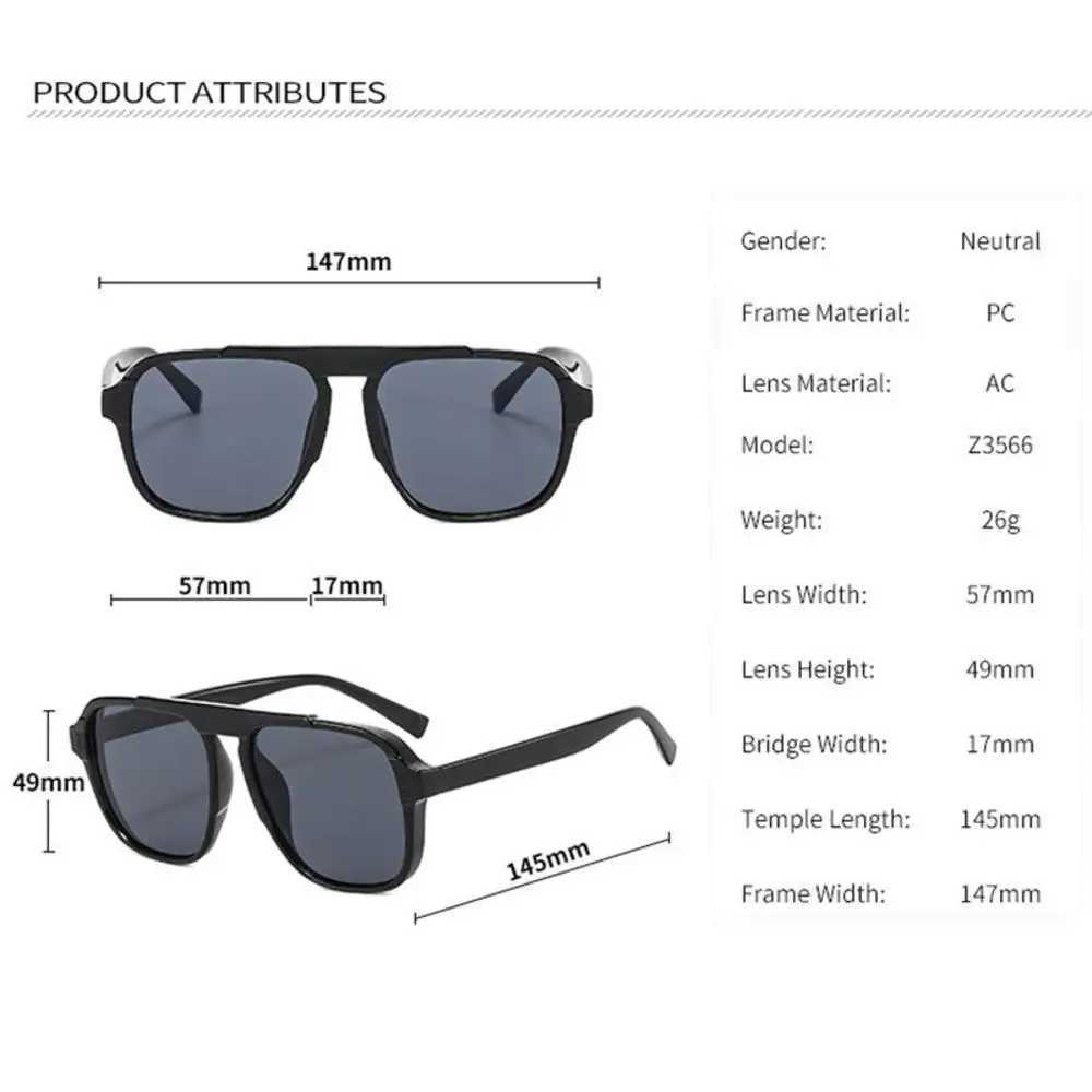 Men Oversized Frame Sunglasses Classic Big Frame Sport Eyeglasses 2025 Vintage Brand Design Shades UV400 Eyewear Trendy Glasses Z250411
